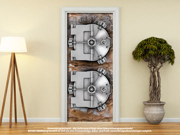 Türtapete TRESOR IN FELSWAND selbstklebend