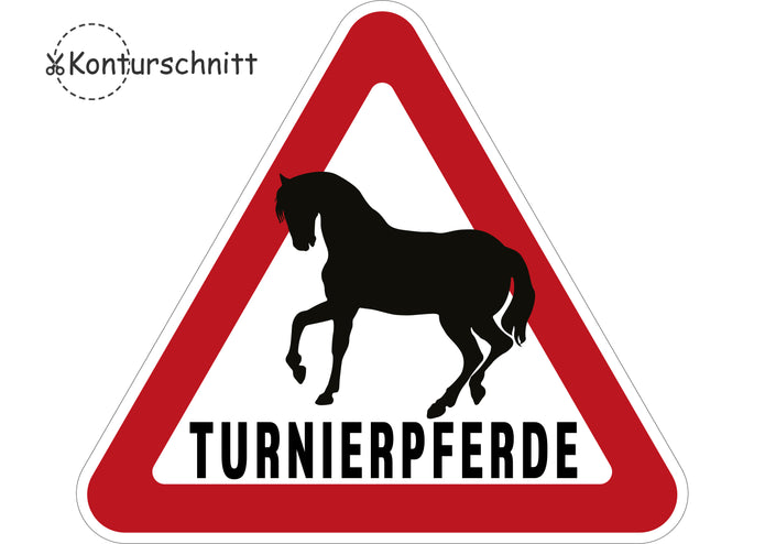 Klebefolie TURNIERPFERDE Konturschnitt