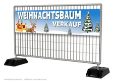 PVC-Banner oder Klebefolie WEIHNACHTSBAUM VERKAUF Schneelandschaft-4