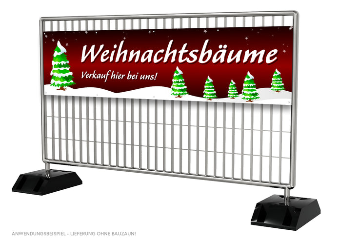 PVC-Banner oder Klebefolie WEIHNACHTSBÄUME VERKAUF V2R
