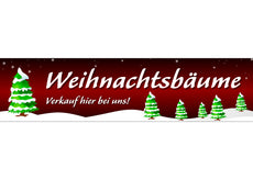 PVC-Banner oder Klebefolie WEIHNACHTSBÄUME VERKAUF V2R-1