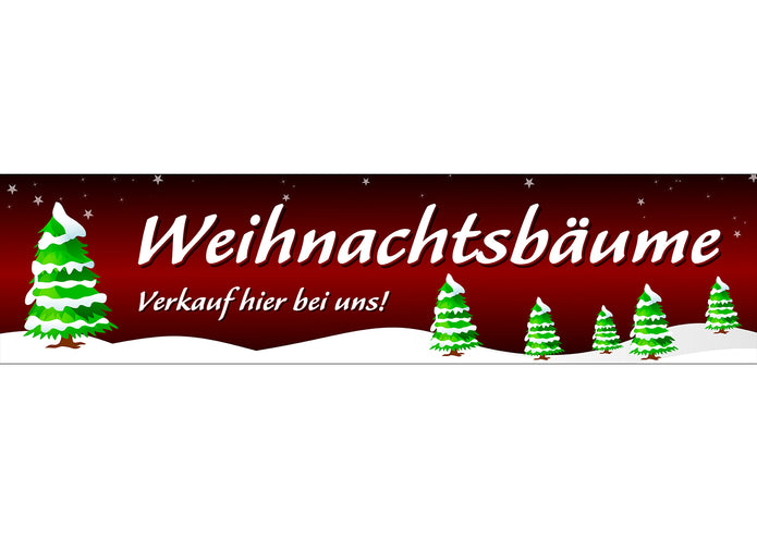 PVC-Banner oder Klebefolie WEIHNACHTSBÄUME VERKAUF V2R