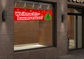 PVC-Banner oder Klebefolie WEIHNACHTSBAUM VERKAUF - 0