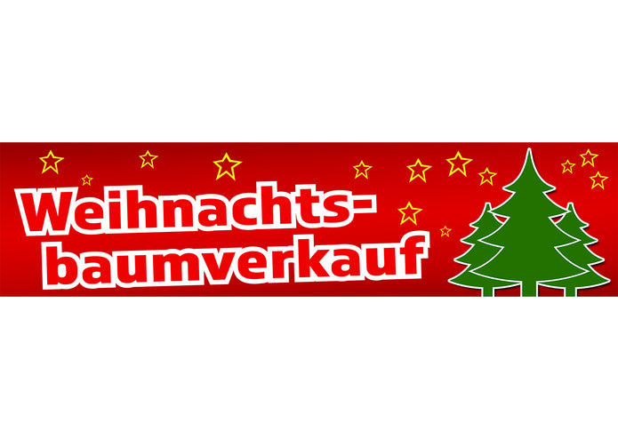 PVC-Banner oder Klebefolie WEIHNACHTSBAUM VERKAUF