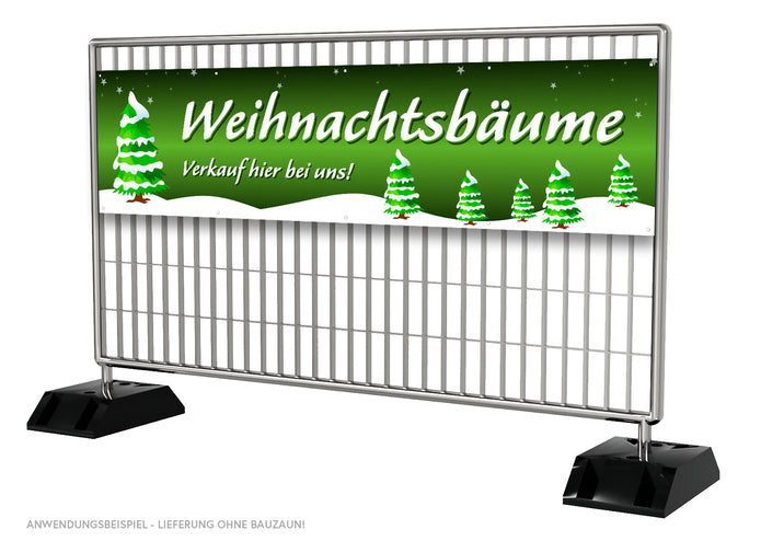 PVC-Banner oder Klebefolie WEIHNACHTSBÄUME VERKAUF V1G