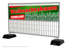 PVC-Banner oder Klebefolie WEIHNACHTSBAUM VERKAUF rot/grün V2-4