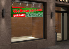PVC-Banner oder Klebefolie WEIHNACHTSBAUM VERKAUF rot/grün V2-2