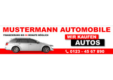 PVC-Banner oder Klebefolie WIR KAUFEN AUTOS personalisierbar-1