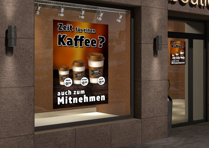 Klebefolie oder Fotokarton LUST AUF EINEN KAFFEE? to Go!