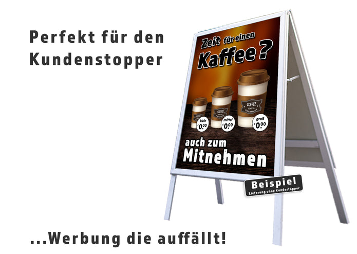 Klebefolie oder Fotokarton LUST AUF EINEN KAFFEE? to Go!