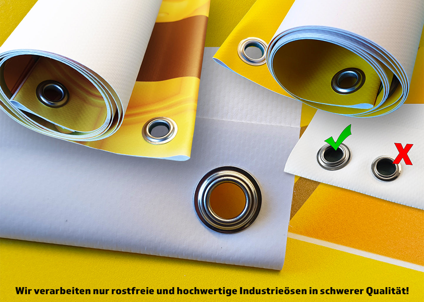 PVC-Banner oder Klebefolie REIFENSERVICE - BREMSEN, REIFEN, FELGEN